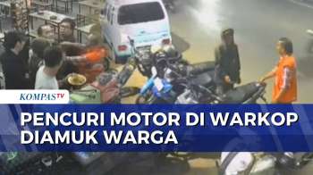 Kepergok Curi Motor di Warung Kopi, Pria di Surabaya Babak Belur Diamuk Warga