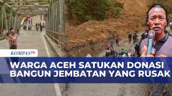 Tanpa Menunggu Bantuan, Warga Aceh Bangun Kembali Jembatan Yang Rusak Akibat Banjir Dan Longsor