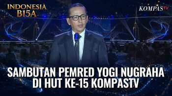 Sambutan Pemred Yogi Nugraha di Malam Puncak HUT ke-15 KompasTV, Bicara Disiplin Verifikasi