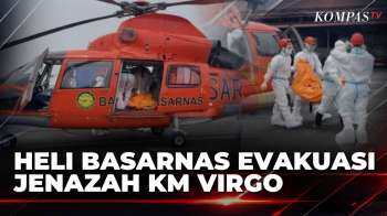 Helikopter Basarnas Terbangkan 3 Jenazah KM Virgo Ke Banjarmasin Untuk Diidentifikasi