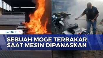 Viral! Moge Harley Davidson di Denpasar Terbakar saat Mesin Dipanaskan | KOMPAS PETANG