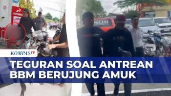 Polisi Tangkap Pria Yang Bawa Senjata Tajam Usai Diduga Serobot Antrean BBM | KILAS KOMPAS