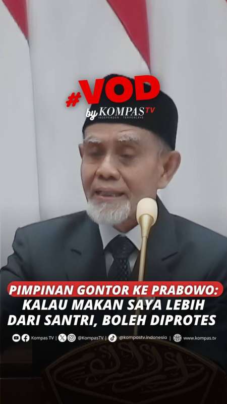 Pimpinan Gontor ke Prabowo: Kalau Makan Saya Lebih dari Santri, Boleh Diprotes