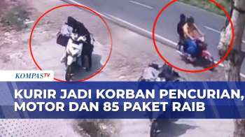 Aksi Komplotan Curanmor Terekam CCTV, Motor Kurir Di Bangkalan Digasak Saat Antar Paket