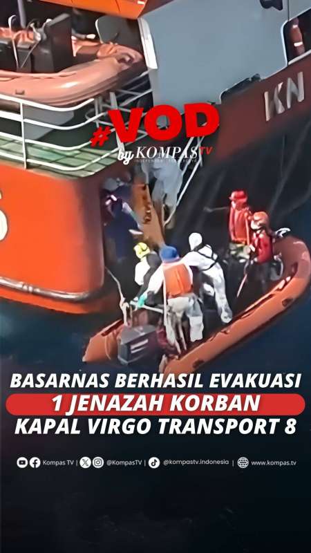 Basarnas Berhasil Evakuasi 1 Jenazah Korban Kapal Virgo Transport 8