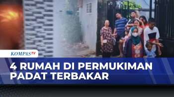 4 Rumah Di Permukiman Padat Makassar Terbakar, Petugas Kesulitan Jangkau Titik Api