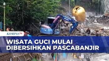Pascabanjir, Petugas Gabungan Bersihkan Wisata Guci Di Tegal | SAPA MALAM