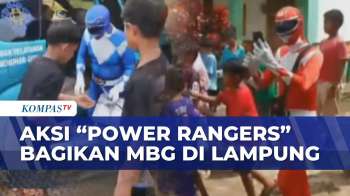 Totalitas! Aksi Petugas SPPG Berkostum Power Rangers Bagikan MBG Di Lampung Utara | KOMPAS SIANG
