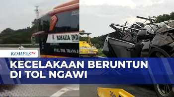 Detik-detik Pasca Kecelakaan Beruntun Di Tol Ngawi, 3 Orang Terluka | KOMPAS PETANG