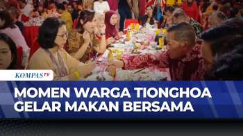 Rayakan Imlek di Semarang, Warga Tionghoa Gelar Makan Bersama | KOMPAS PETANG