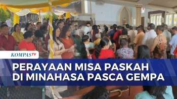 Pascagempa, Sebagian Umat Katolik Di Minahasa Rayakan Misa Paskah Di Bawah Tenda