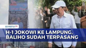 H-1 Jokowi Bertolak Ke Lampung Untuk Safari Politik, Baliho 'Selamat Datang' Sudah Terpasang