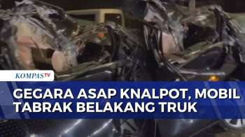 Ringsek! Mobil Tabrak Truk Kontainer di Tol Dalam Kota Akibat Terhalang Asap Knalpot | SAPA MALAM