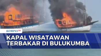 Kapal Pinisi Mutiara Prasana Nusantara Terbakar di Bulukumba, 6 ABK Selamat | SAPA MALAM