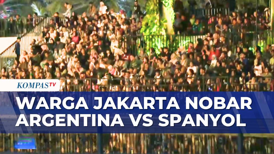 Lapangan Banteng Jadi Lautan Suporter saat Nobar Final Argentina vs Spanyol Malam Ini (19/7)