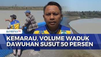 Musim Kemarau, Volume Waduk Dawuhan Di Madiun Menyusut Lebih Dari 50 Persen | KOMPAS SIANG