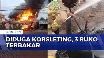 Tiga Ruko Bengkel Dan Elektronik Hangus Terbakar Diduga Akibat Korsleting Listrik | BERITA UTAMA