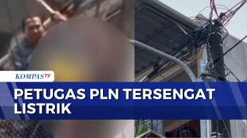 Petugas PLN Tersetrum Saat Pasang Sambungan Listrik Baru Di Cengkareng Barat | KOMPAS SIANG