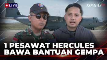 Pesawat Hercules Mendarat di Lanud El Tari Kupang, Bawa Bantuan untuk Korban Gempa NTT