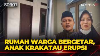 Jendela Rumah Warga Bergetar! Gegara Dentuman Saat Gunung Api Anak Krakatau Erupsi