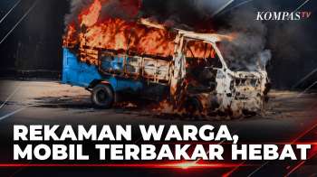 Rekaman HP Warga, Mobil Terbakar Hebat Hingga Tinggal Kerangka Di Pantura Brebes | SAPA MALAM