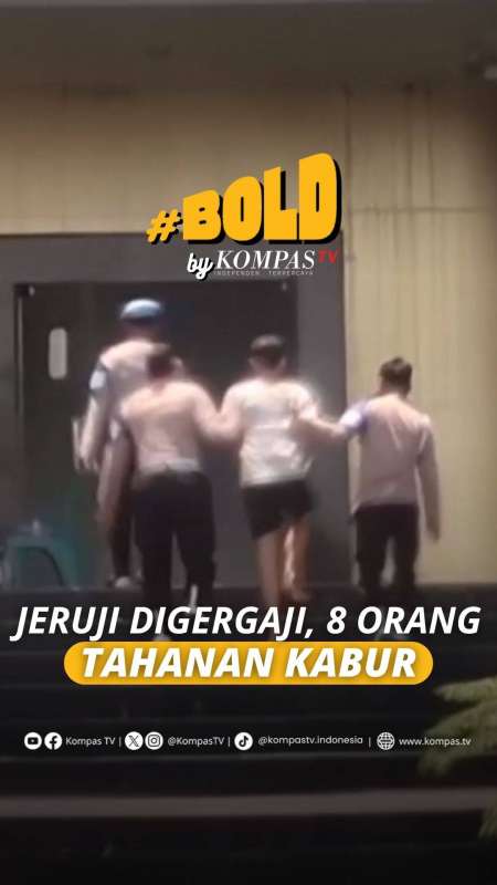 JERUJI DIGERGAJI, 8 ORANG TAHANAN KABUR