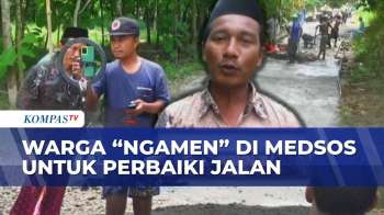 Geram 10 Tahun Jalan Rusak Tak Diperbaiki, Warga Di Sumenep “Ngamen” Di Medsos Untuk Perbaiki