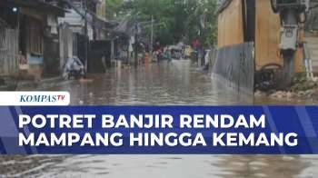 Hujan Deras Guyur Jakarta, Banjir Rendam Kemang Utara Hingga Kompleks Polri Mampang | KOMPAS PETANG