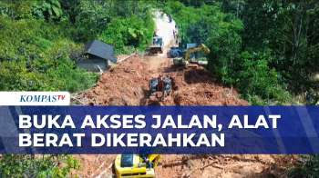 Alat Berat Dikerahkan Untuk Bersihkan Material Longsor Di Tapanuli Utara | KOMPAS PETANG