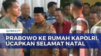 Didampingi Didit Dan Bahlil, Presiden Prabowo Hadiri Open House Natal Di Kediaman Kapolri