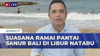 Ramai! Suasana Wisatawan Penuhi Pantai Sanur Bali Di Libur Nataru, Penjualan Oleh-Oleh Meningkat