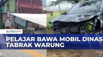Pelajar 16 Tahun Bawa Mobil Dinas Pemkab Mamuju Tabrak Warung , 2 Orang Terluka | KOMPAS PETANG