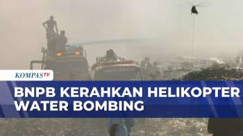 BNPB Kerahkan Helikopter Water Bombing Untuk Padamkan Kebakaran TPA Jatiwaringin Tangerang