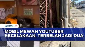 Kecelakaan Supercar Di Sukoharjo, Mobil Mewah Terbelah Dua Setelah Tabrak Pagar Dan Tiang Listrik