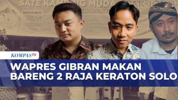 Momen Wapres Gibran Makan Bareng 2 Raja Keraton Solo | KOMPAS SIANG
