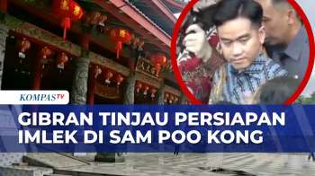 Momen Gibran Tinjau Persiapan Imlek di Klenteng Sam Poo Kong Semarang