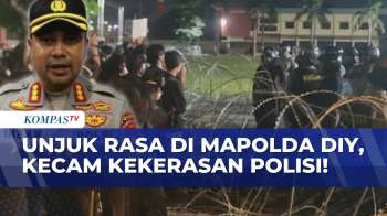Demo Mahasiswa Di Mapolda DIY Kecam Kekerasan Polisi: Pagar Rusak, 3 Mahasiswa Sempat Diamankan