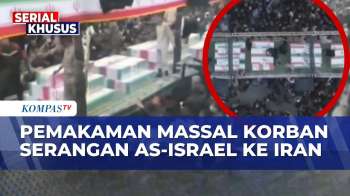 Iring-Iringan Ratusan Peti Mati Korban Serangan AS Israel Ke Iran, Diarak Menuju Pemakaman Massal