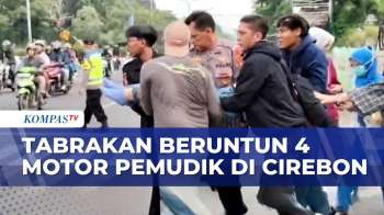 Kecelakaan Beruntun 4 Sepeda Motor di Jalur Arteri Pantura | SAPA MALAM