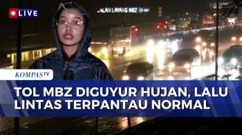 [LIVE] Diguyur Hujan, Lalu Lintas di Tol Layang MBZ Arah Cikampek Ramai Lancar | 19 MARET 2026