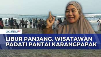 Libur Panjang, Pantai Karangpapak Garut Dipadati Wisatawan