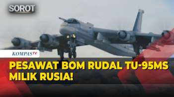 Penampakan Pesawat Pengebom Rudal Rusia Tu-95MS di Langit Laut Norwegia