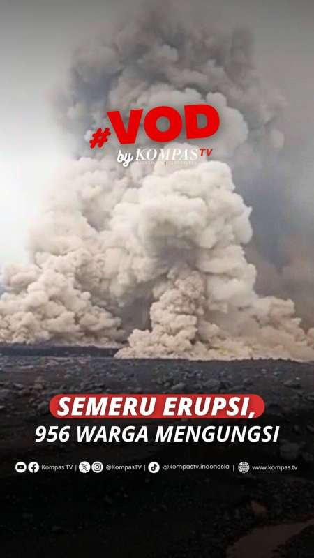 SEMERU ERUPSI, 956 WARGA MENGUNGSI